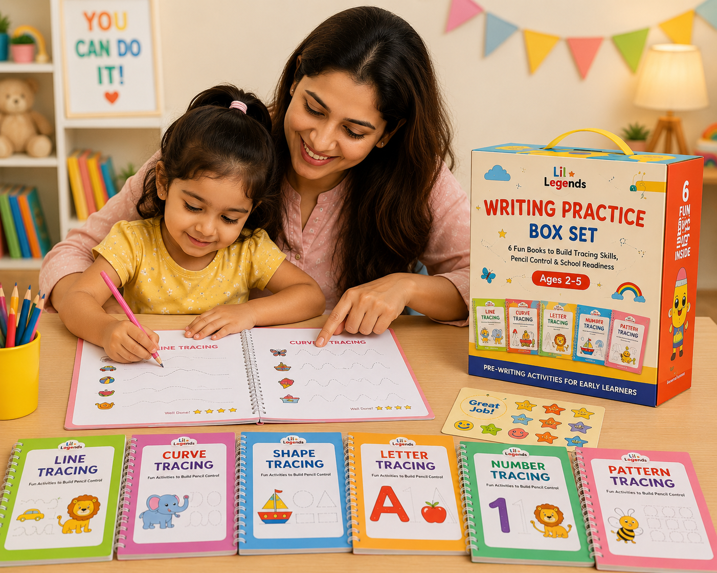 Early Learning Writing Practice Box Set | 6 Books for Ages 2–5