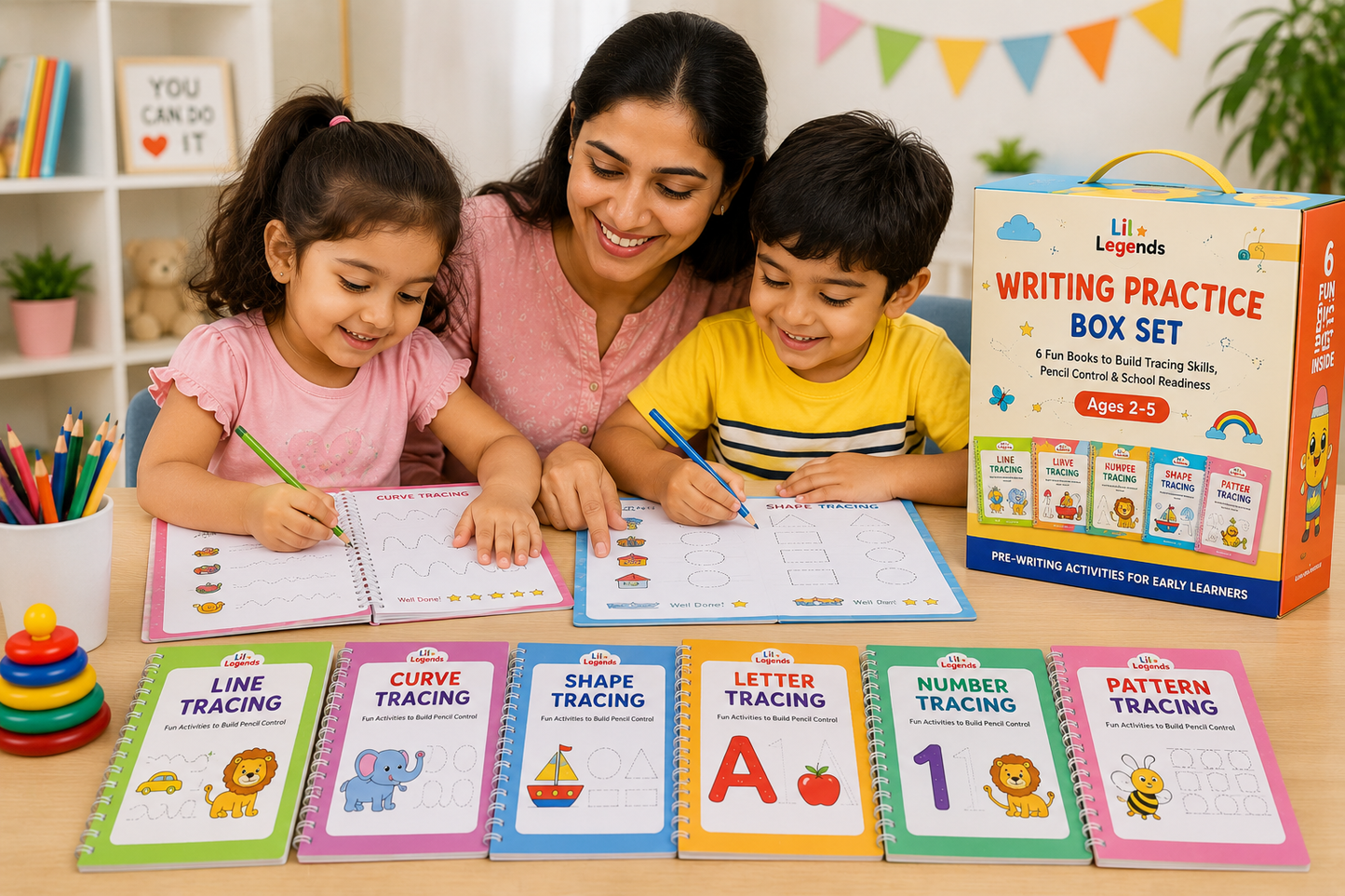 Early Learning Writing Practice Box Set | 6 Books for Ages 2–5