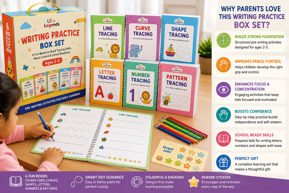 Early Learning Writing Practice Box Set | 6 Books for Ages 2–5