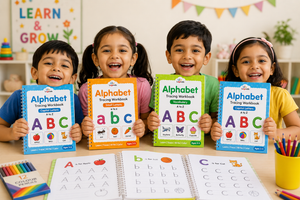 Kids Alphabet Tracing Workbook Set 4 book (300+ worksheet) – Capital & Small Letters (Age 3–5)