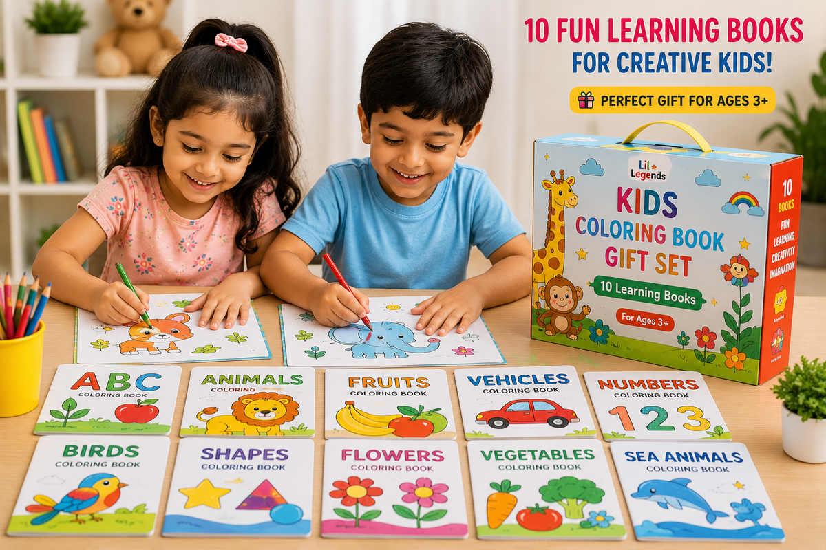 Kids Coloring Book Gift Set – 3 book (250+ worksheet) Learning Books for Ages 2 to 3+