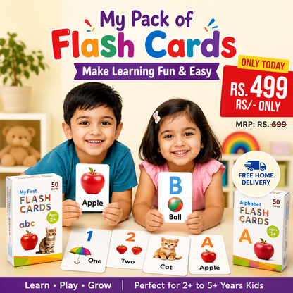My Pack of Flash Cards & DIY Activity Kit for Kids (Age 1–5+)
