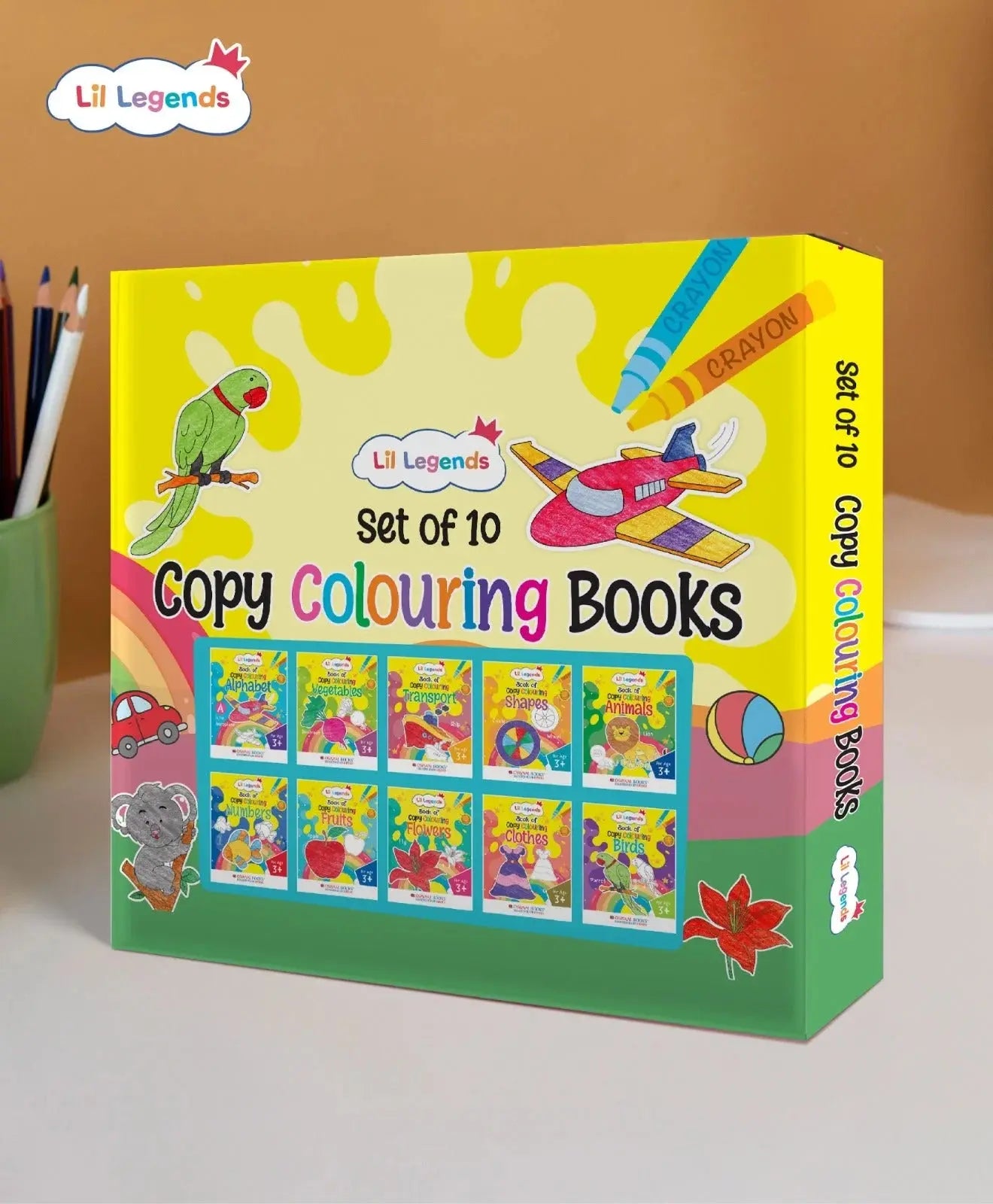 Kids Coloring Book Gift Set – 3 book (250+ worksheet) Learning Books for Ages 2 to 3+