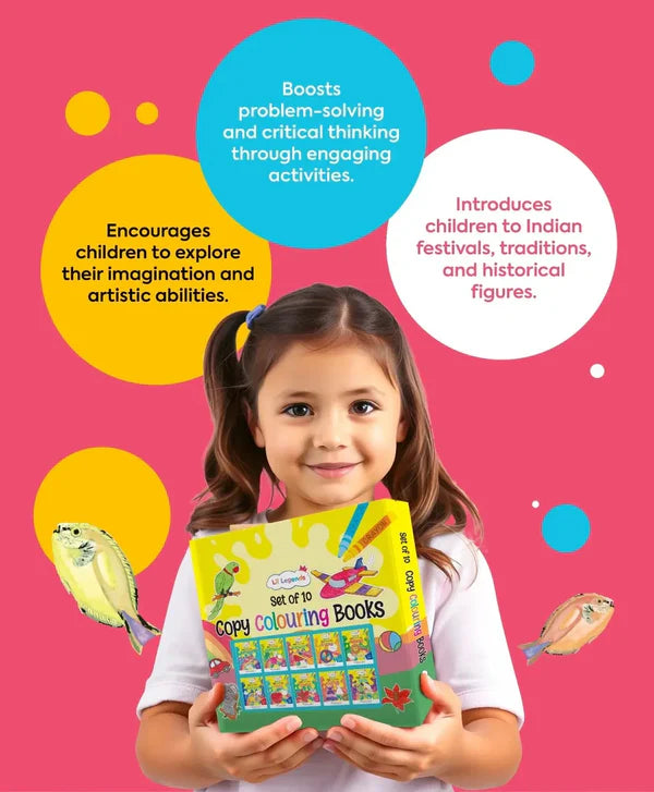 Kids Coloring Book Gift Set – 3 book (250+ worksheet) Learning Books for Ages 2 to 3+